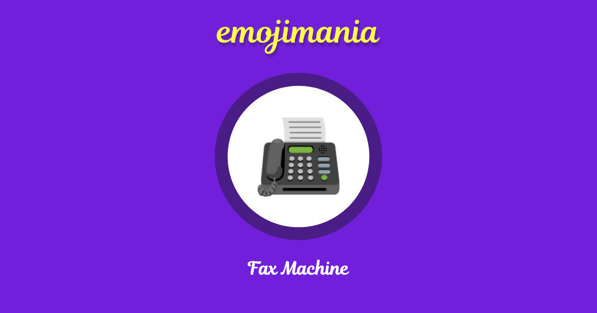 Fax Machine Emoji copy and paste