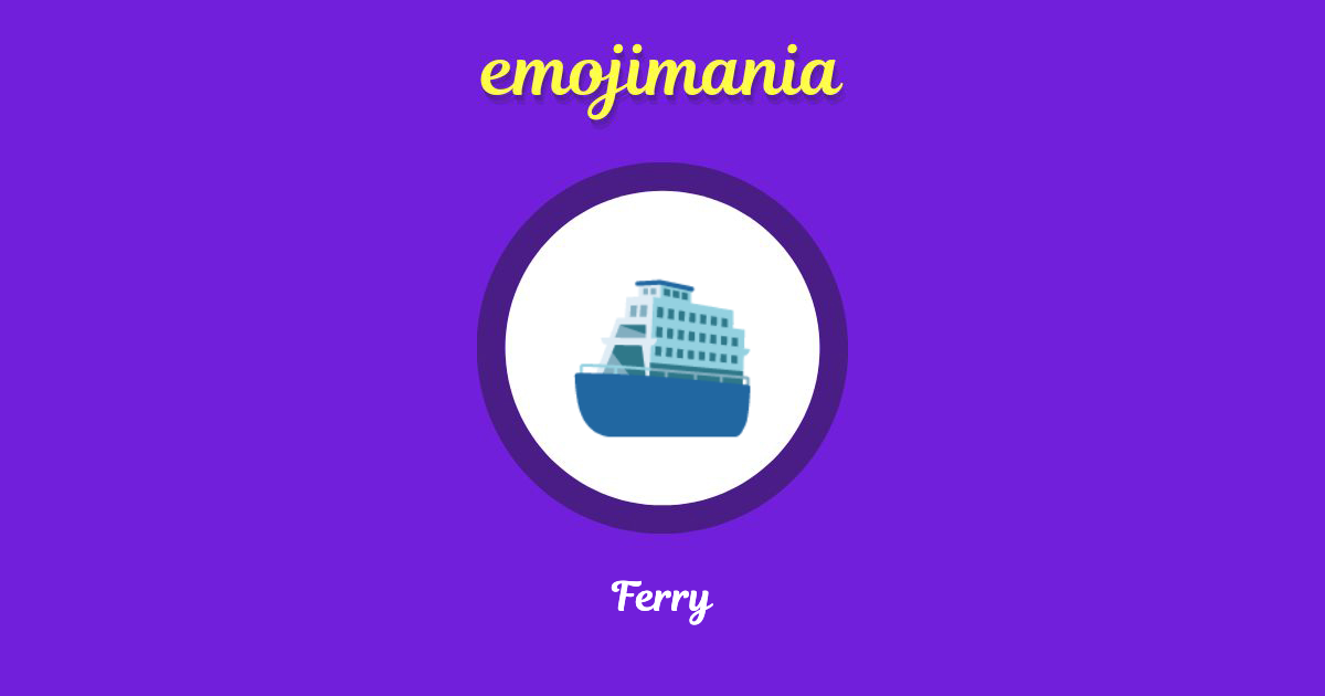 Ferry Emoji copy and paste