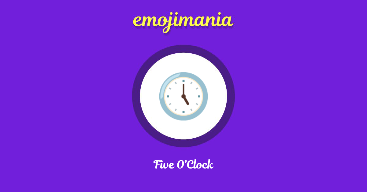 Five O’Clock Emoji copy and paste
