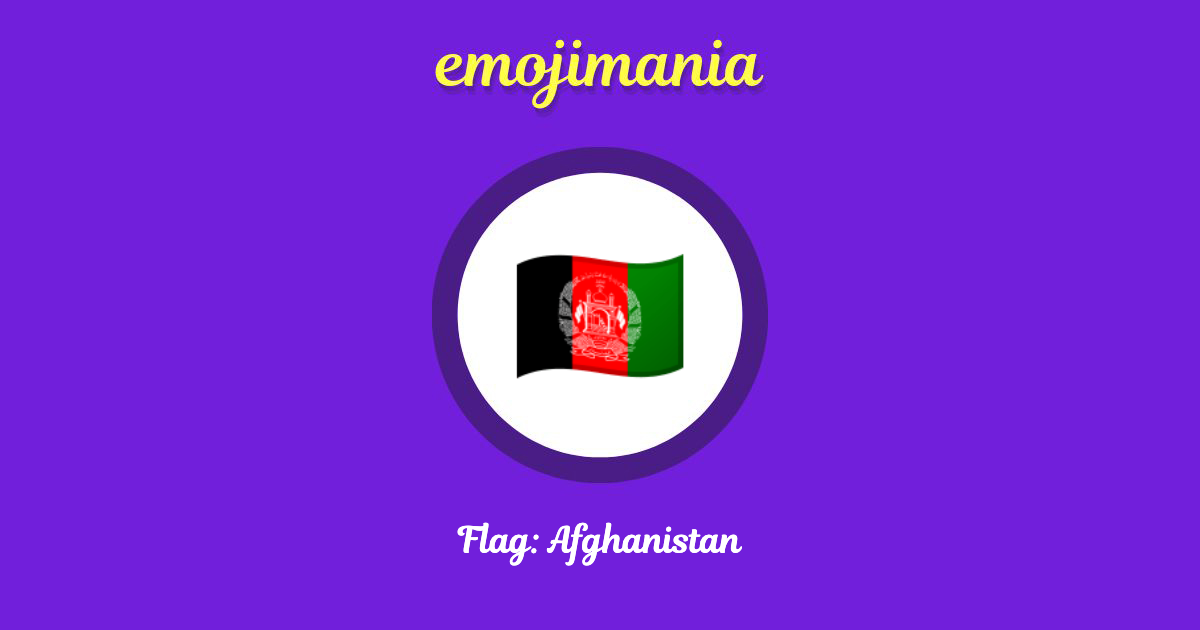 Flag: Afghanistan Emoji copy and paste
