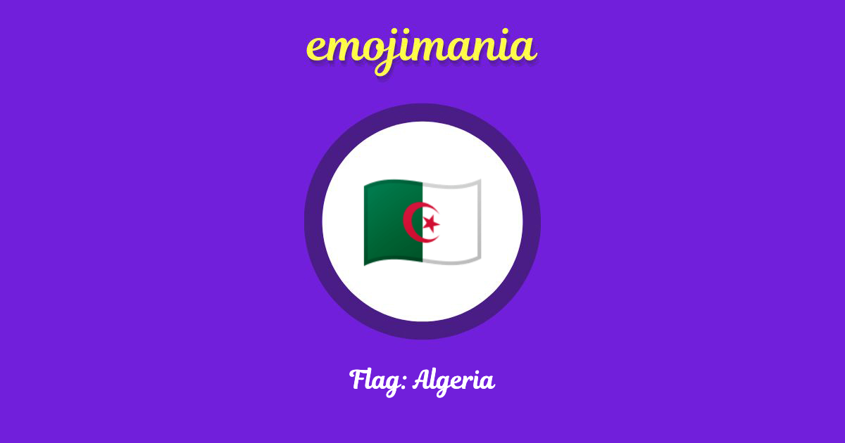 Flag: Algeria Emoji copy and paste