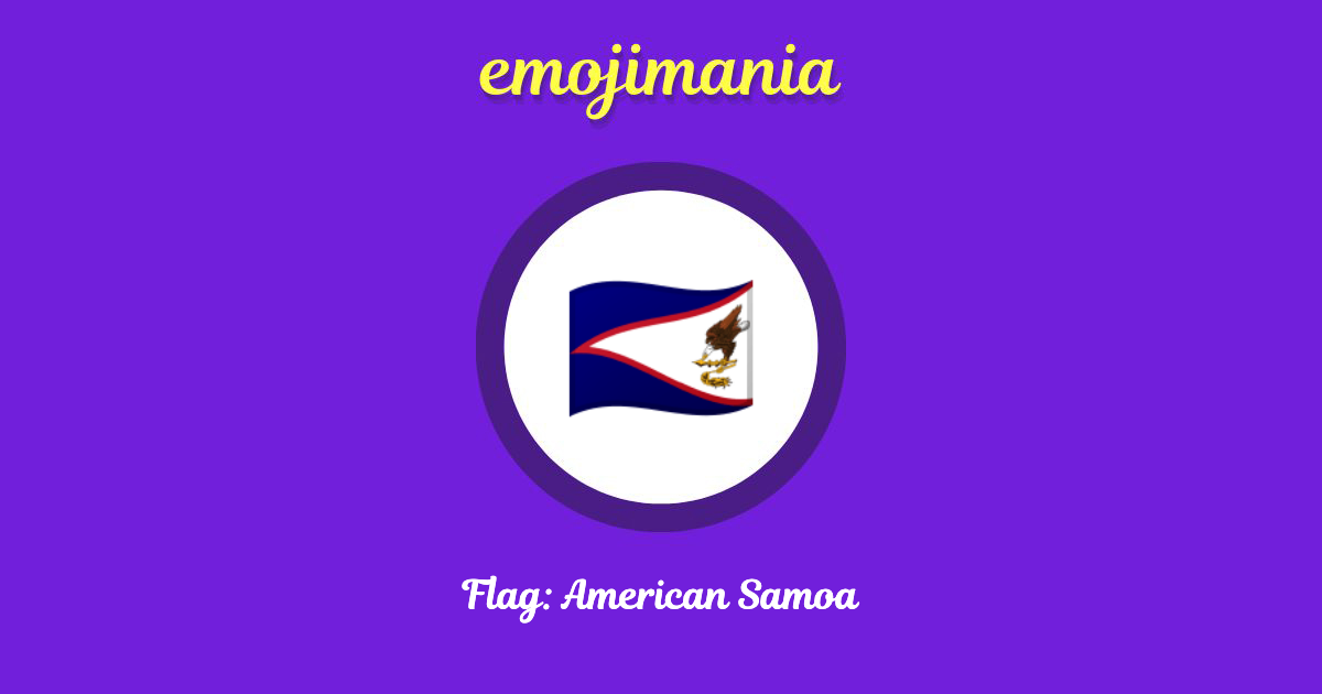 Flag: American Samoa Emoji copy and paste