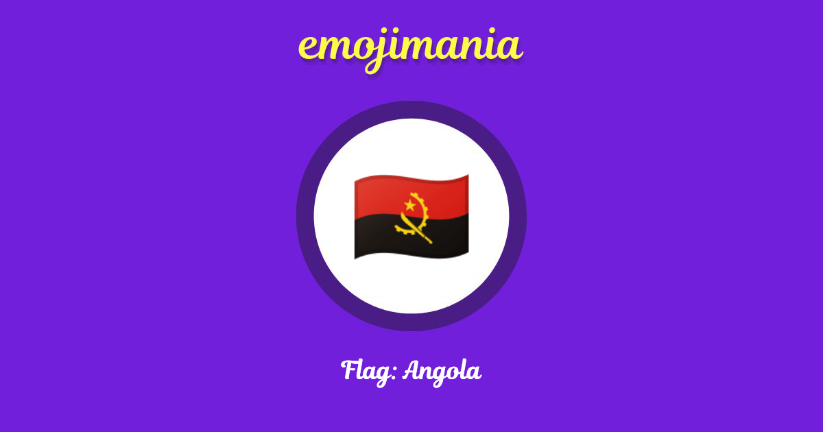 Flag: Angola Emoji copy and paste