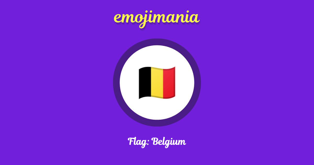 Flag: Belgium Emoji copy and paste
