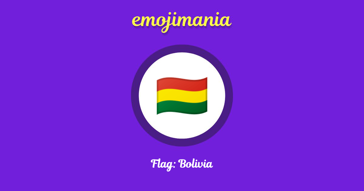 Flag: Bolivia Emoji copy and paste