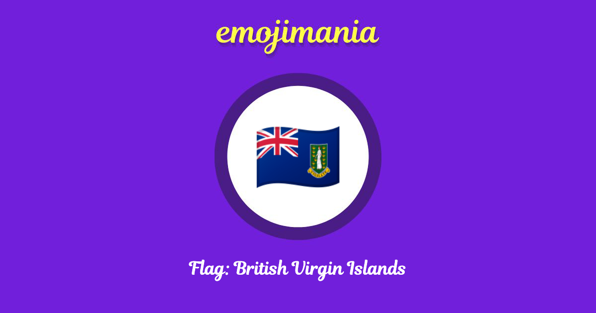 Flag: British Virgin Islands Emoji copy and paste