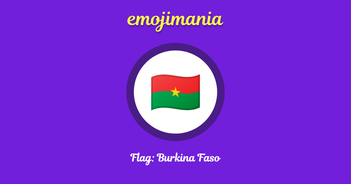 Flag: Burkina Faso Emoji copy and paste