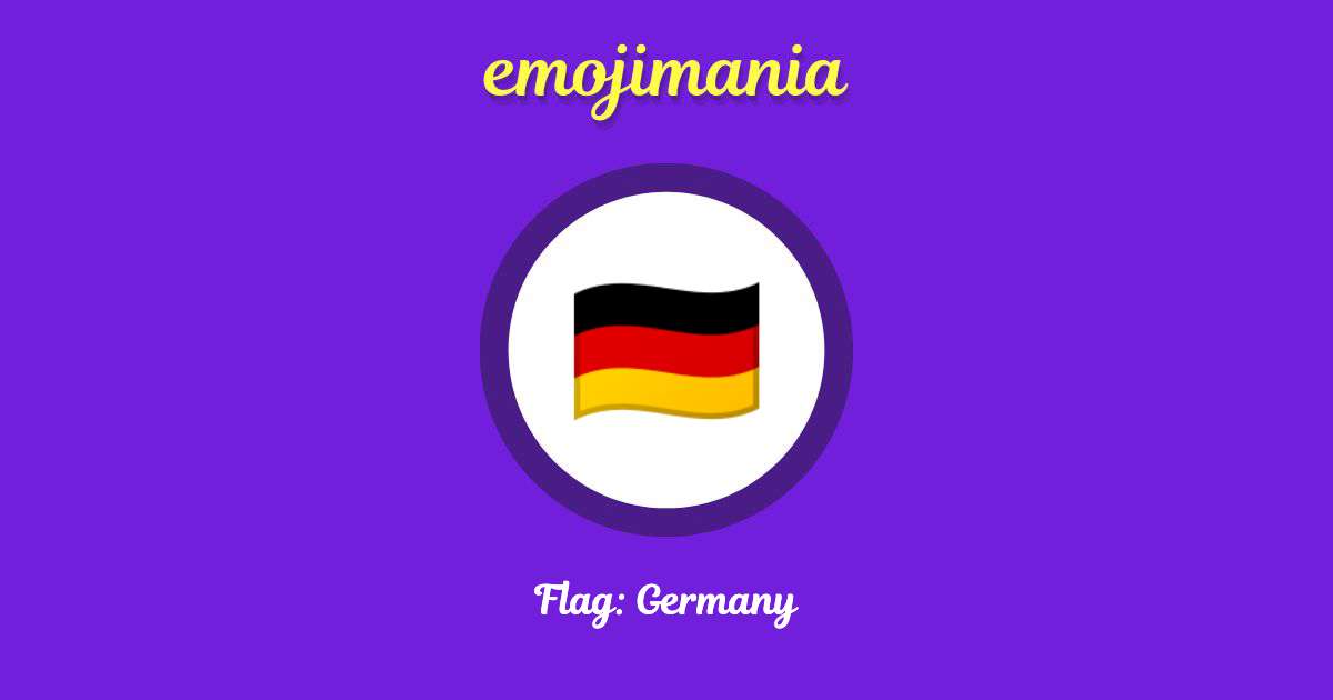 Flag: Germany Emoji copy and paste
