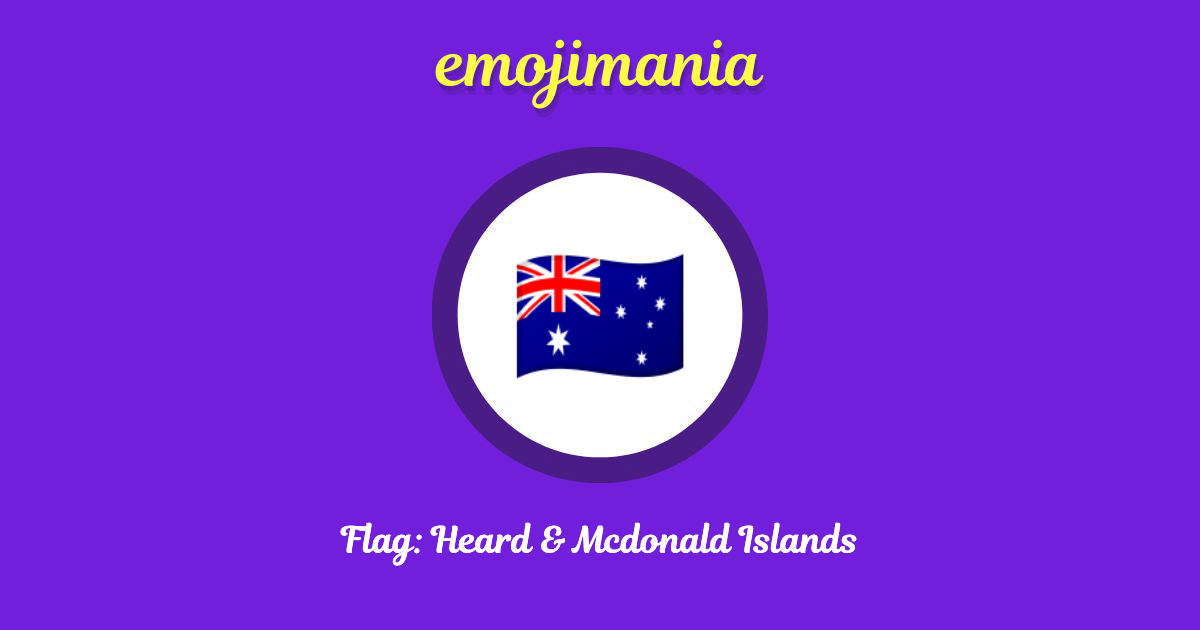 Flag: Heard & Mcdonald Islands Emoji copy and paste
