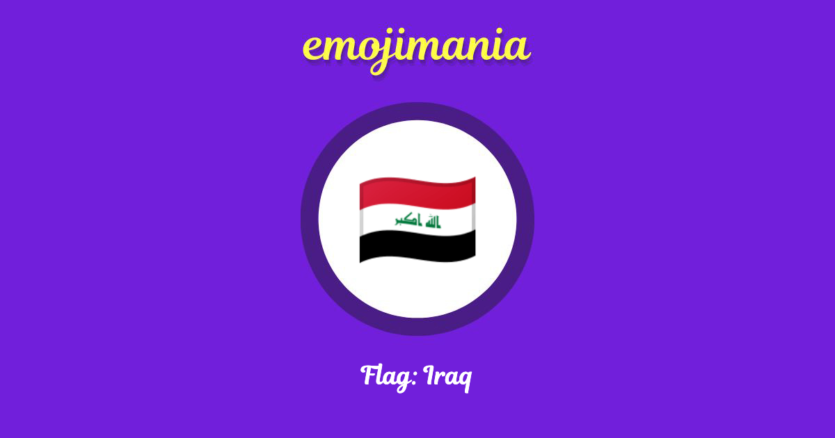Flag: Iraq Emoji copy and paste