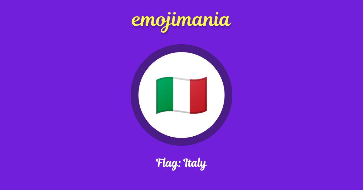 Flag: Italy Emoji copy and paste