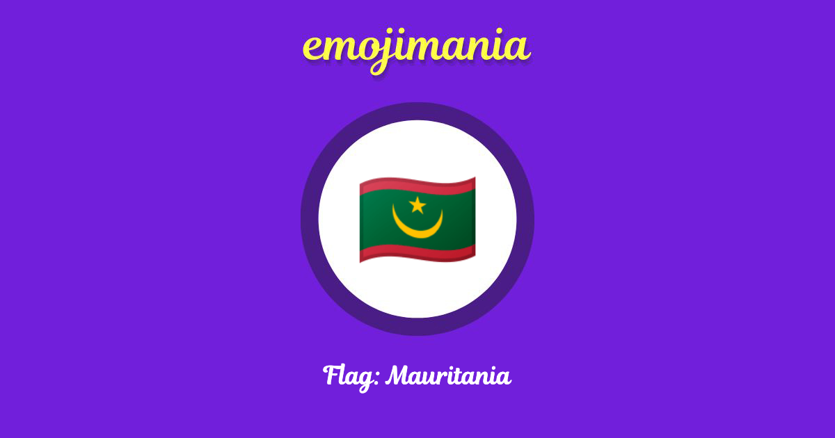 Flag: Mauritania Emoji copy and paste