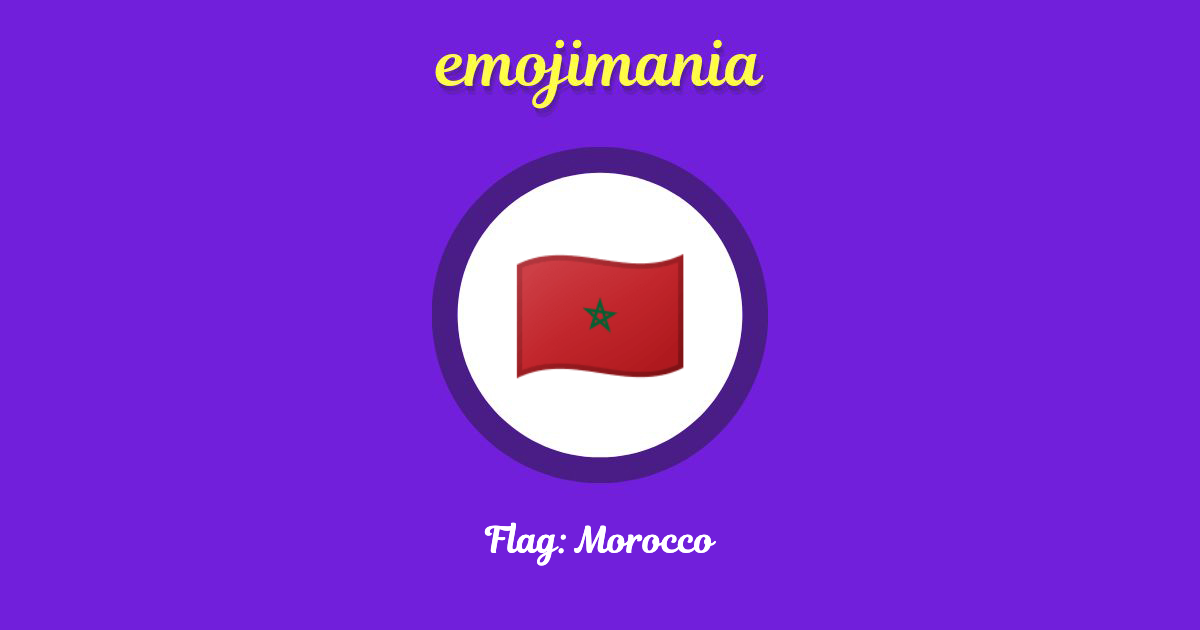 Flag: Morocco Emoji copy and paste