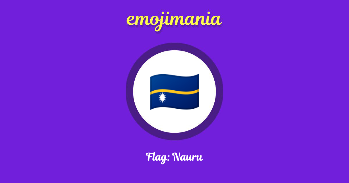 Flag: Nauru Emoji copy and paste