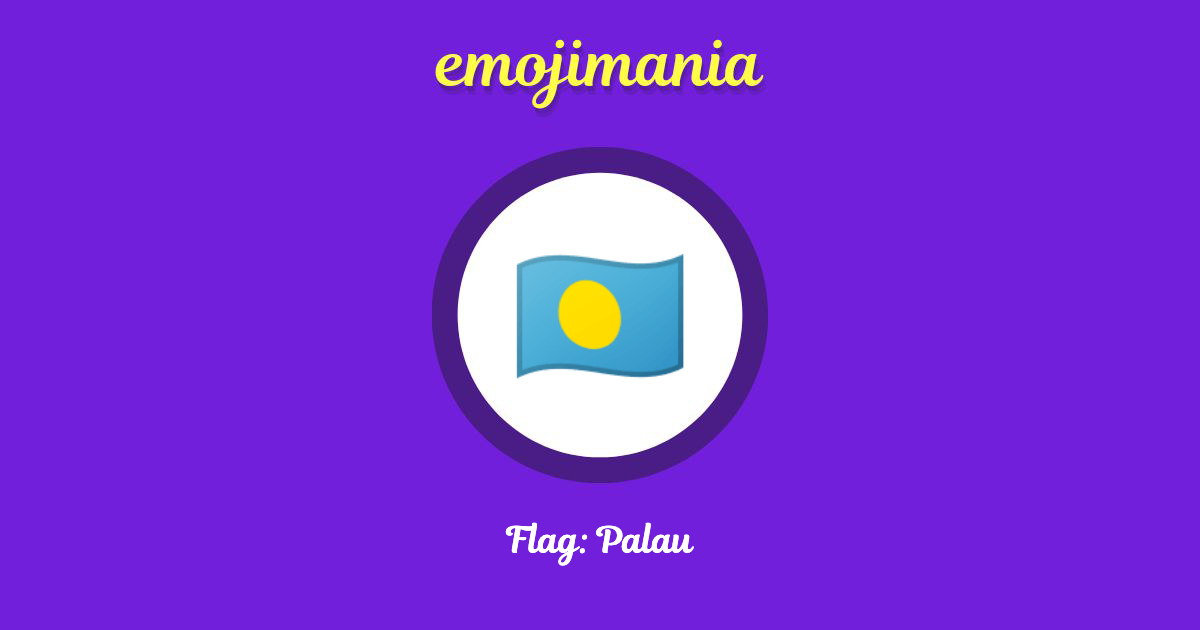 Flag: Palau Emoji copy and paste