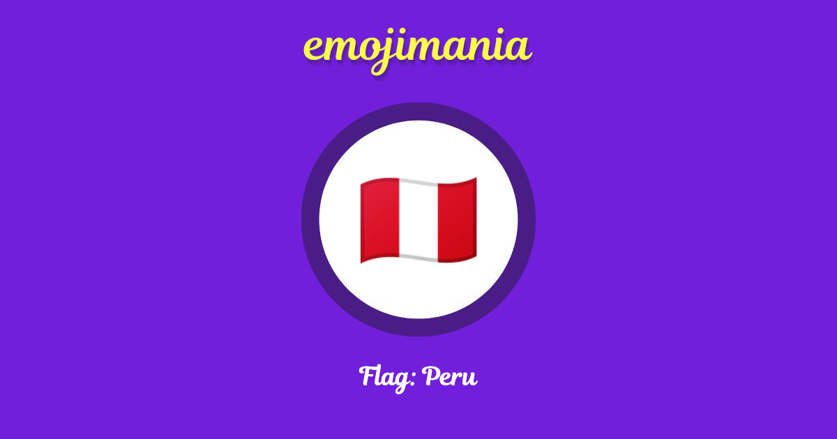 Flag: Peru Emoji copy and paste
