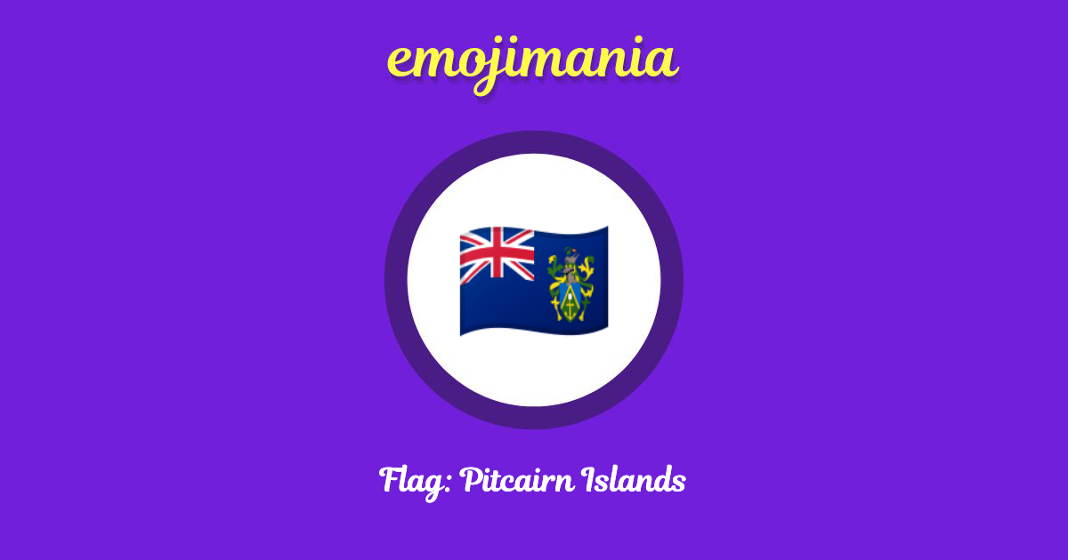 Flag: Pitcairn Islands Emoji copy and paste