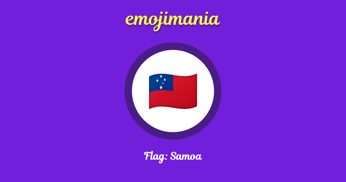Flag: Samoa Emoji copy and paste