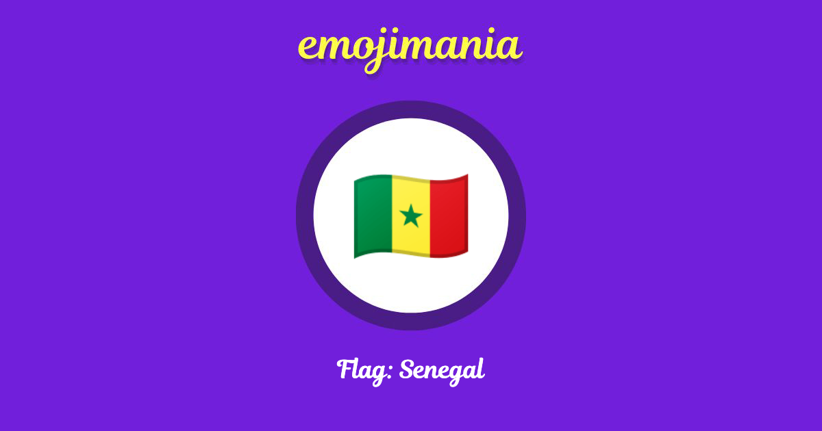Flag: Senegal Emoji copy and paste