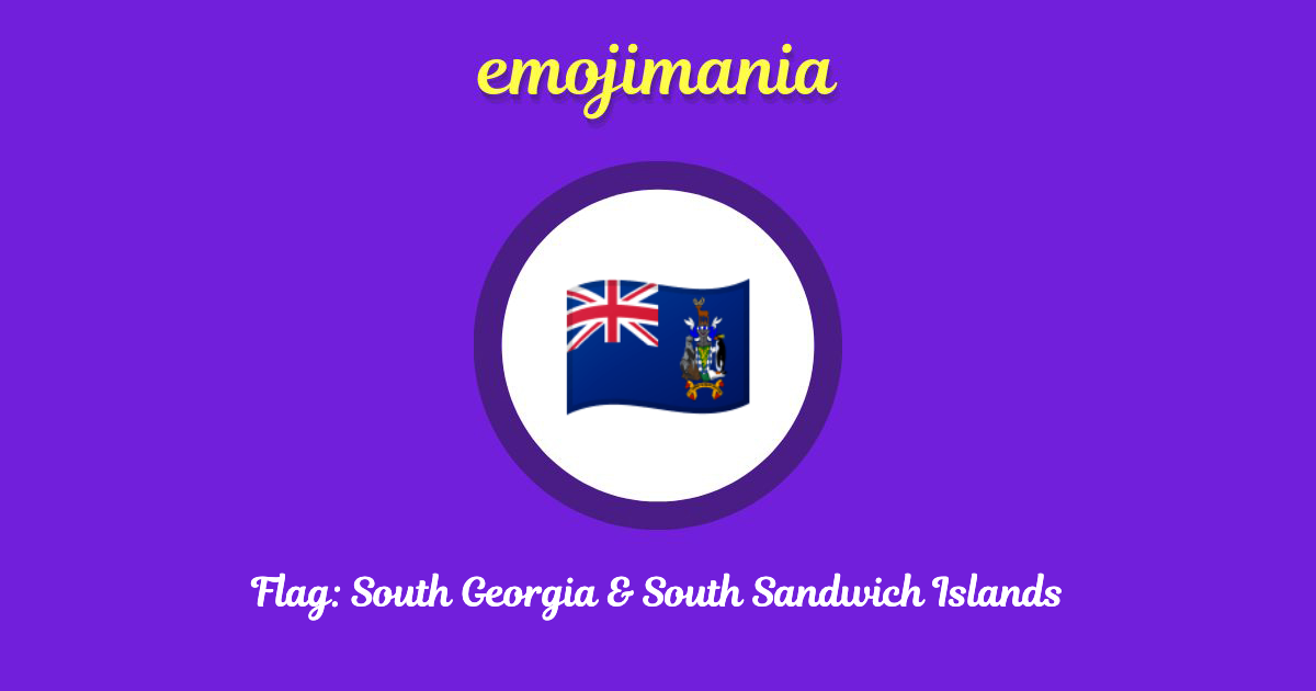 Flag: South Georgia & South Sandwich Islands Emoji copy and paste