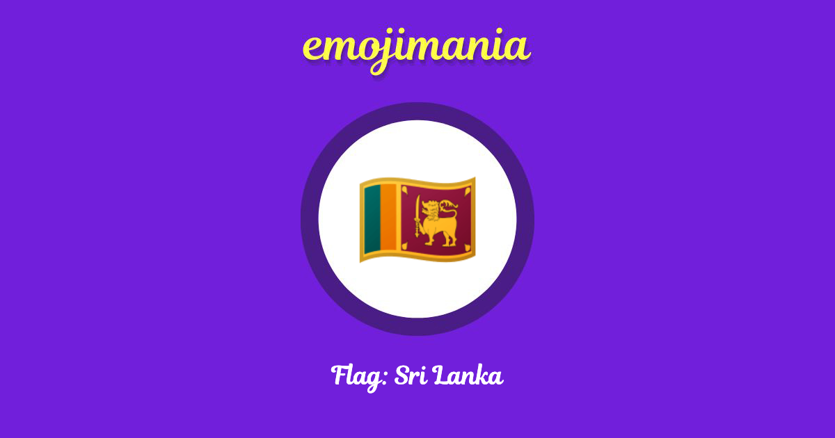 Flag: Sri Lanka Emoji copy and paste