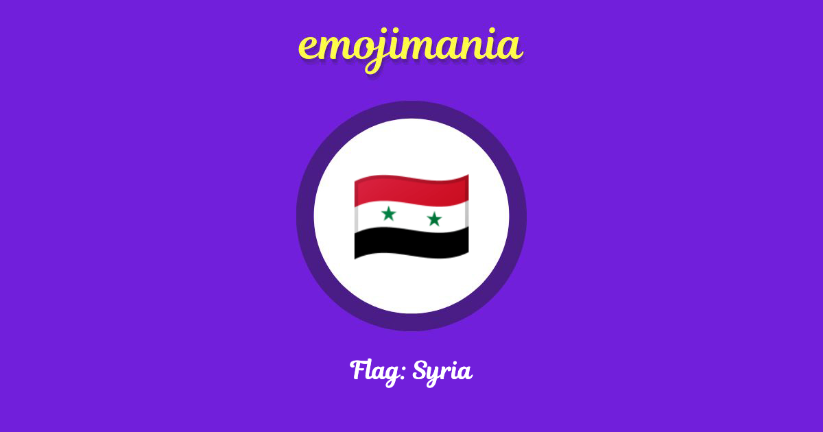 Flag: Syria Emoji copy and paste