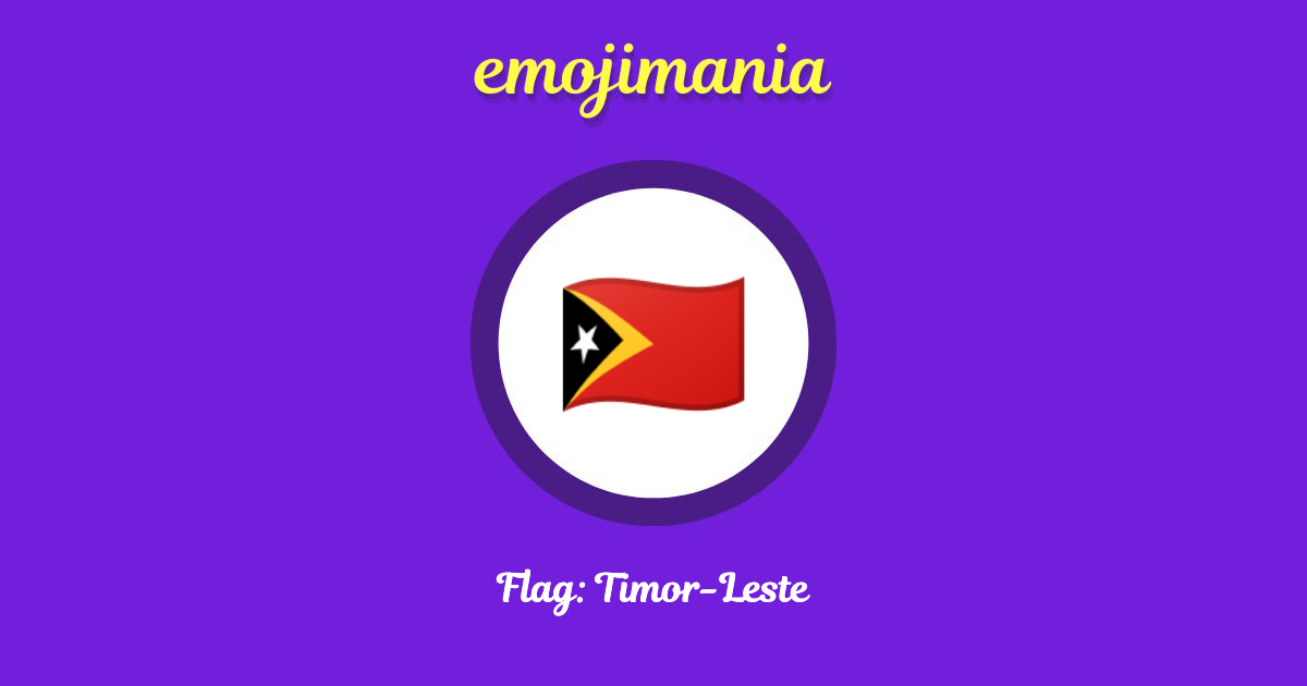 Flag: Timor-Leste Emoji copy and paste