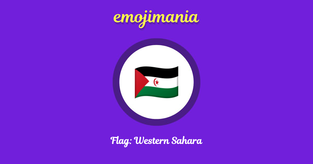 Flag: Western Sahara Emoji copy and paste