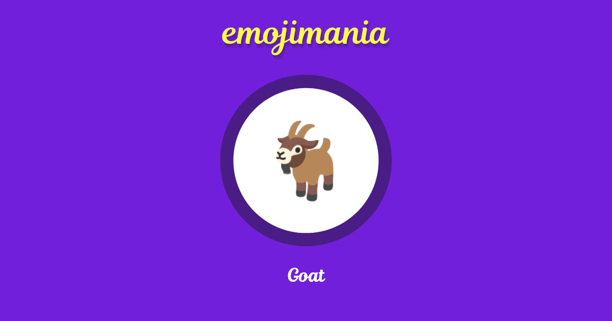 Goat Emoji copy and paste