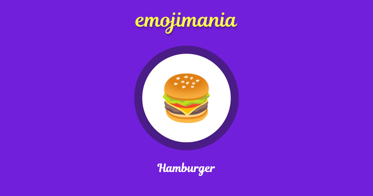 Hamburger Emoji copy and paste