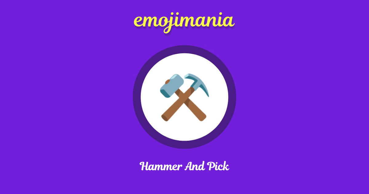 Hammer And Pick Emoji copy and paste
