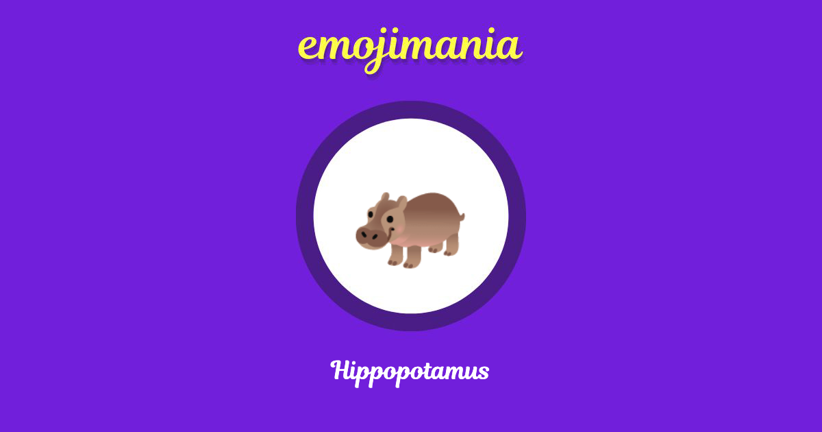Hippopotamus Emoji copy and paste