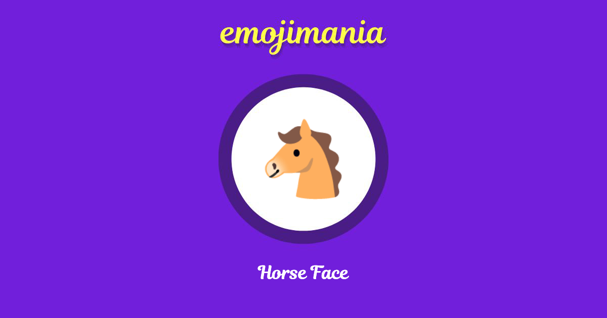 Horse Face Emoji copy and paste