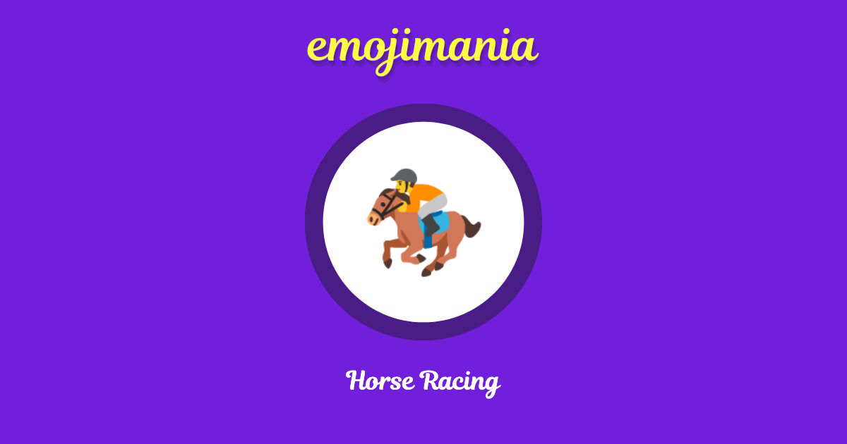 Horse Racing Emoji copy and paste