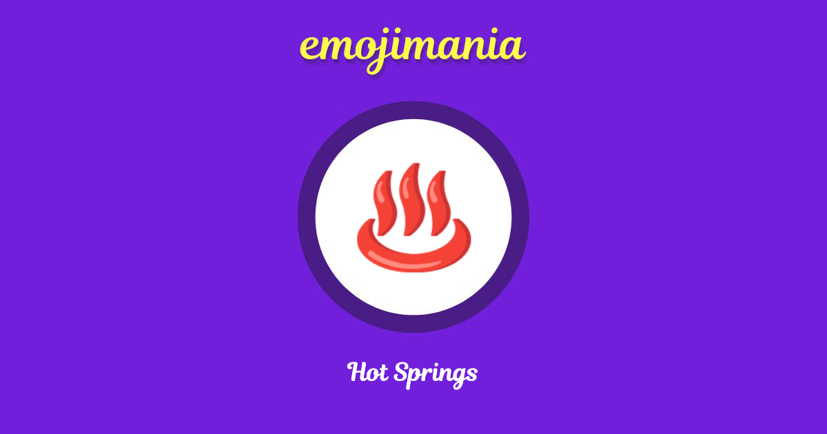 Hot Springs Emoji copy and paste