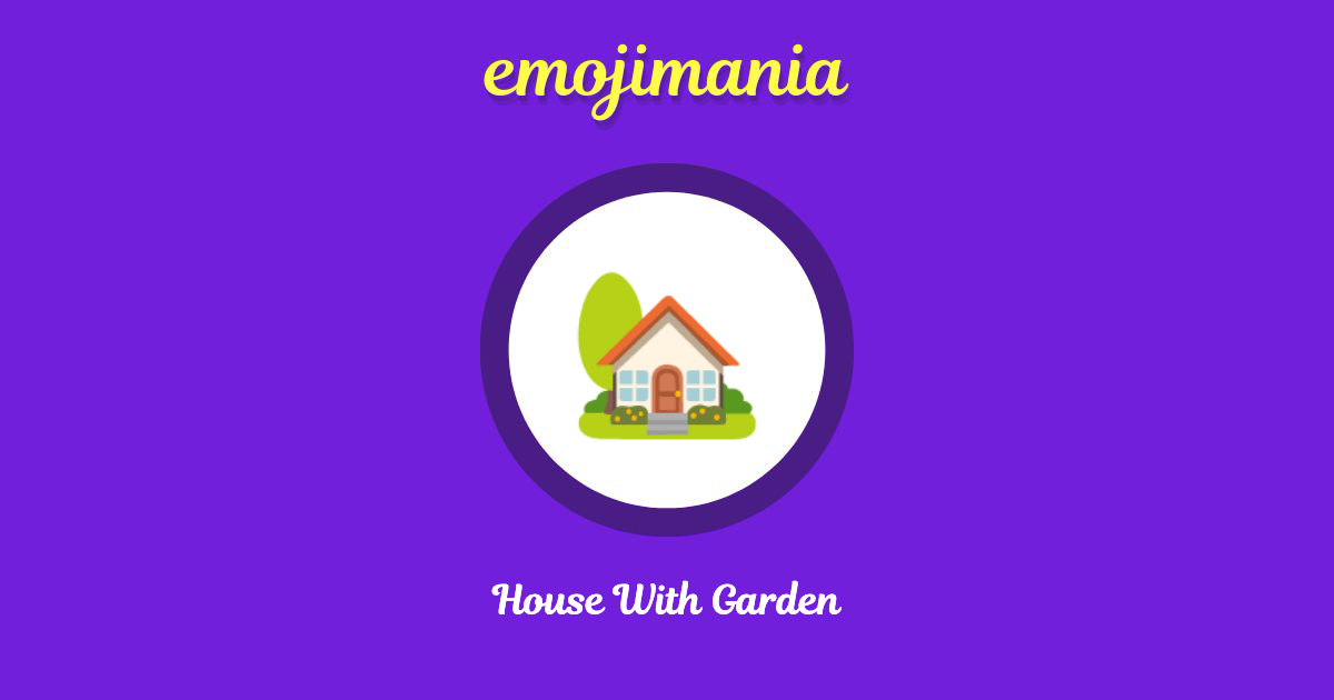 House With Garden Emoji copy and paste