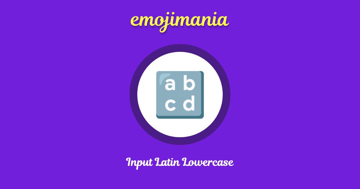 Input Latin Lowercase Emoji copy and paste