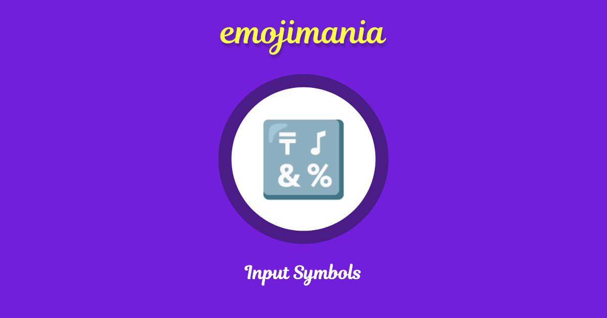 Input Symbols Emoji copy and paste