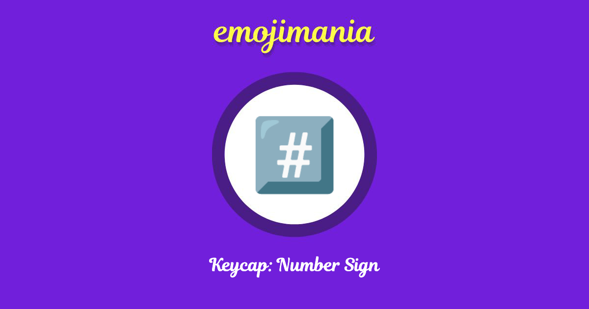Keycap: Number Sign Emoji copy and paste