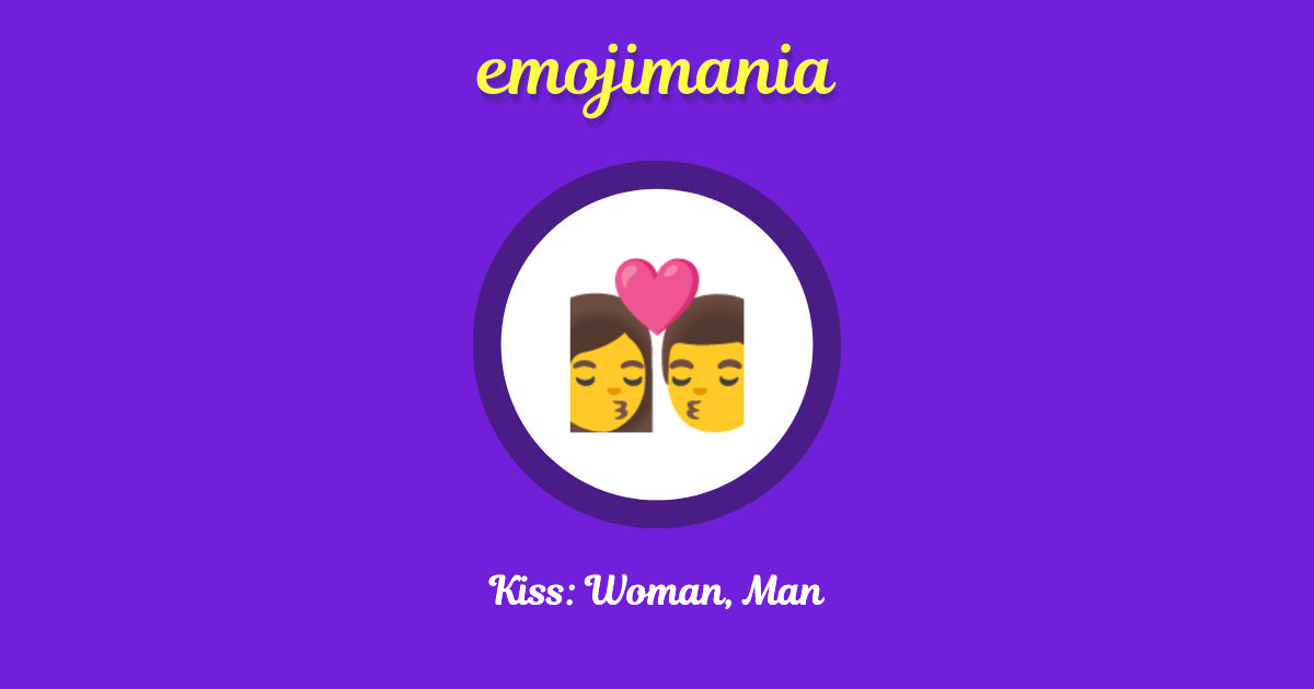 Kiss: Woman, Man Emoji copy and paste