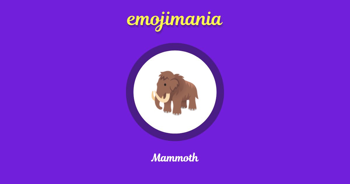 Mammoth Emoji copy and paste