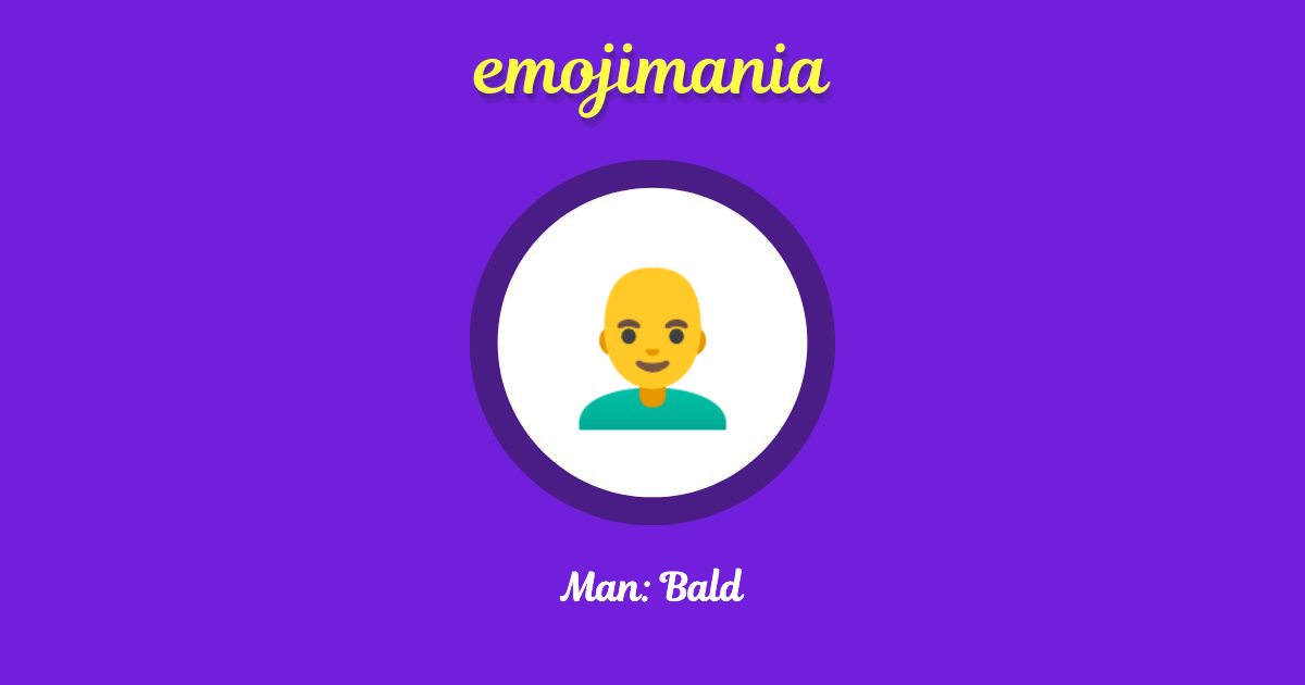 Man: Bald Emoji copy and paste