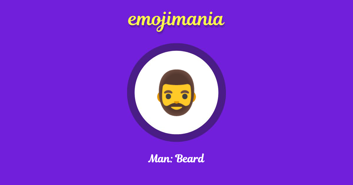 Man: Beard Emoji copy and paste