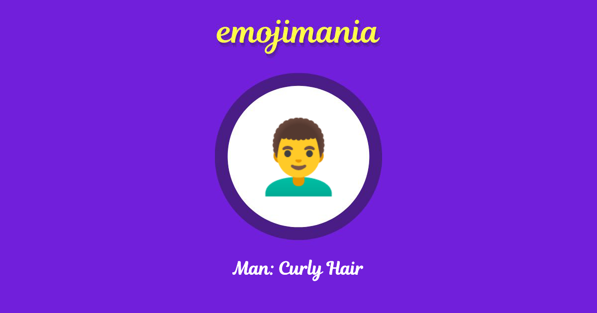 Man: Curly Hair Emoji copy and paste