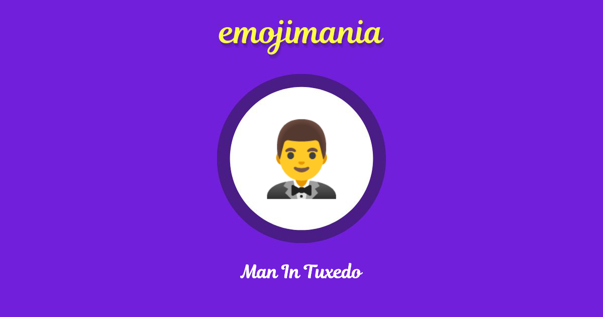 Man In Tuxedo Emoji copy and paste