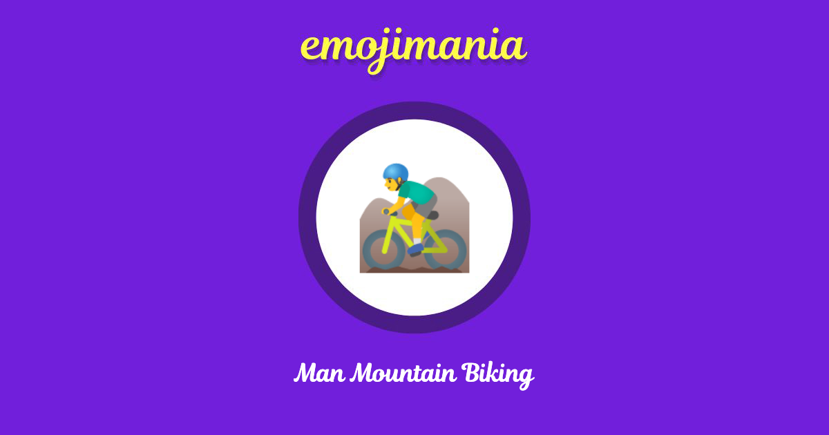 Man Mountain Biking Emoji copy and paste
