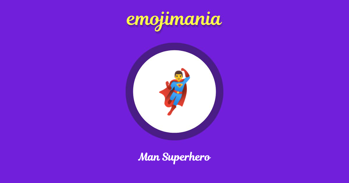 Man Superhero Emoji copy and paste