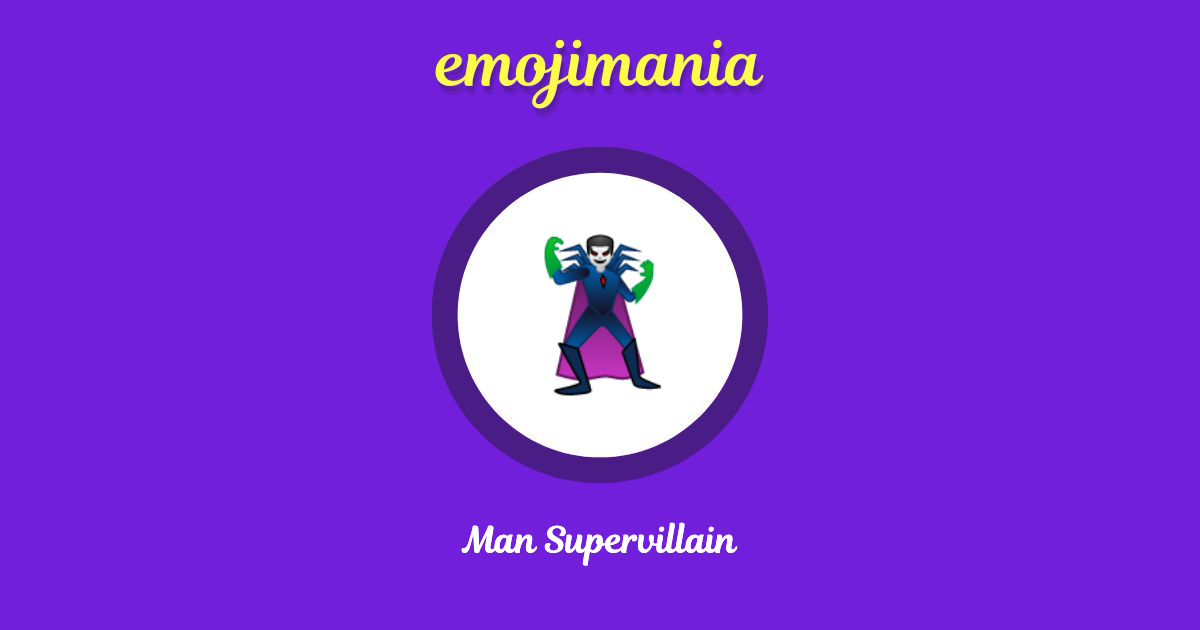 Man Supervillain Emoji copy and paste