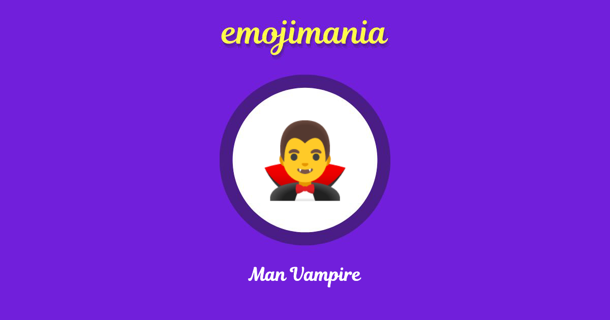 Man Vampire Emoji copy and paste