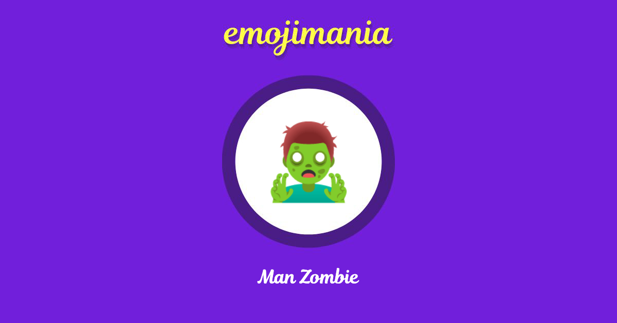 Man Zombie Emoji copy and paste